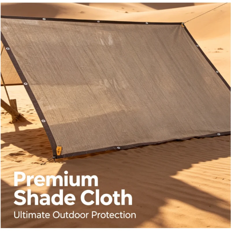 1 Stück, 3 m x 4 m, braunes UV-Schutz-Sonnenschutznetz für den Außenbereich, langlebig, für Pool, Picknick, Reisen, in mehreren Größen erhältlich