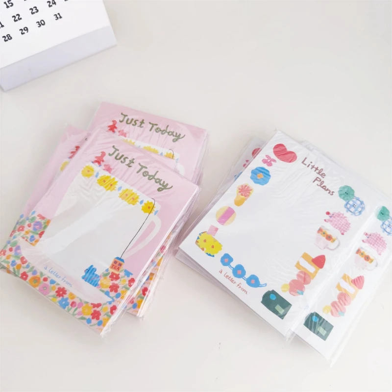 Koreanische Version von Patchwork-Haftnotizen im Ins-Stil, subverpackte süße Becher, koreanisches Salzhandbuch-Material, dekoratives Haftbuch Image