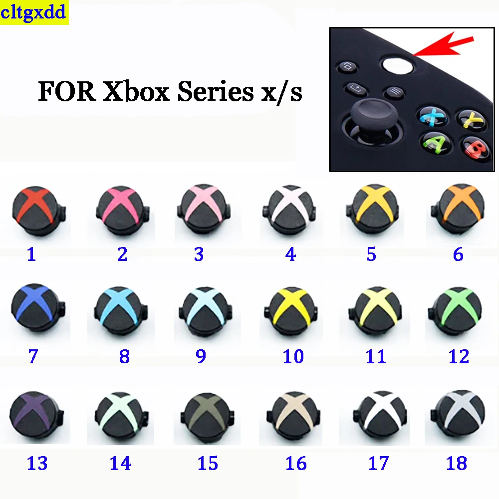 cltgxdd 1piece FOR Xbox Series X S Wireless Controller Logo Replacement Xbox S X Gameboard Accessories ABXY Button Kit