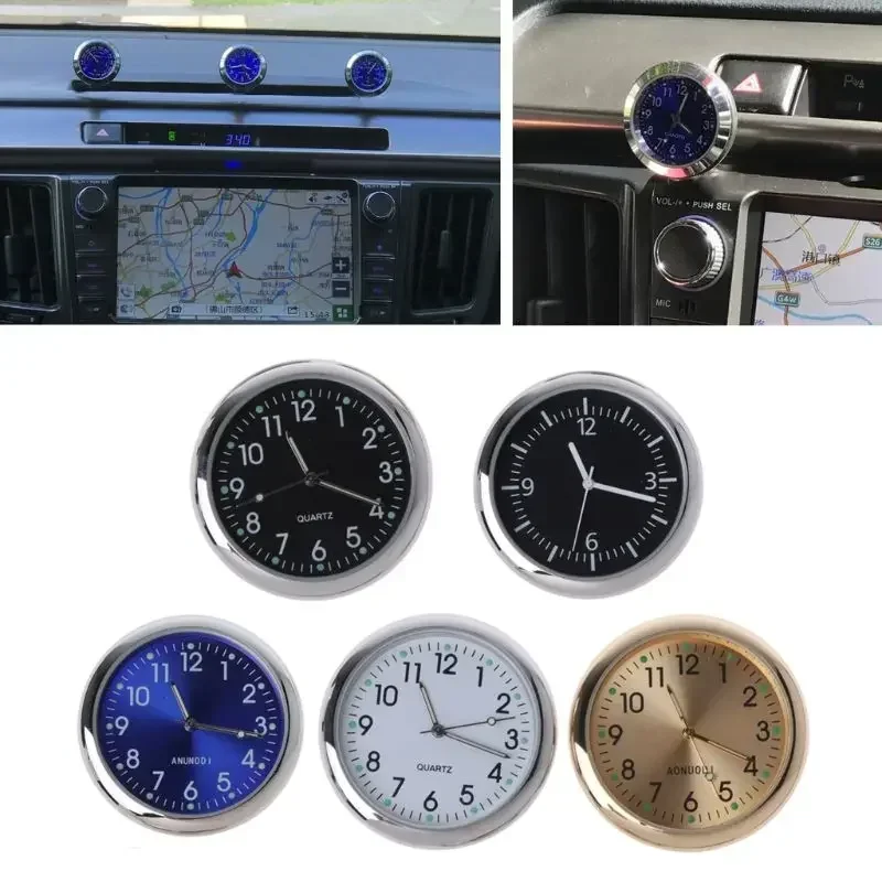 Auto Uhr Leuchtende Mini Uhr Auto Dashboard Interne Stick-On Digital Uhr Mechanik Quarz Uhren Auto Ornament Zubehör