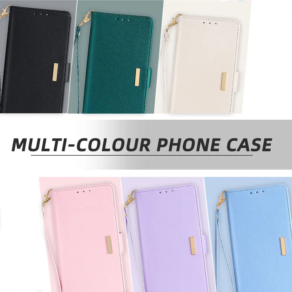 Magnetische Flip-Cover Lederhülle für TCL 605 505 501 503 TCL 50 SE 50 XL 50XE TCL 50 Pro 40 60 SE NxtPaper Mit RFID-Blockierung Image