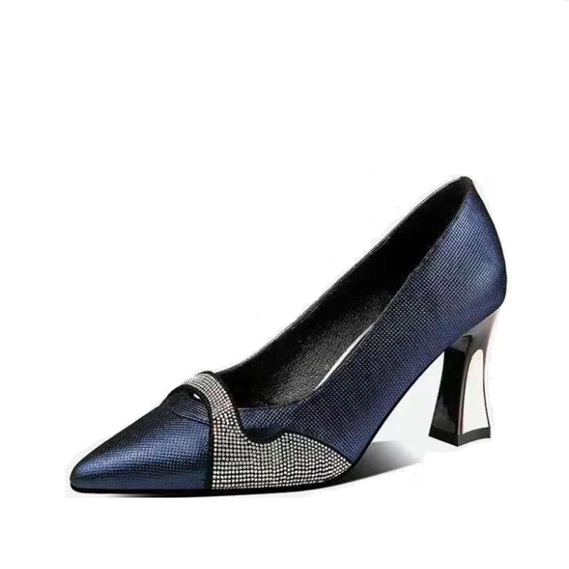 Frauen Mode spitzen Zehen elegante Kristall hochwertige High Heel Schuhe Dame niedlich süß sexy Party Hochzeit High Heel Schuhe b15 Image