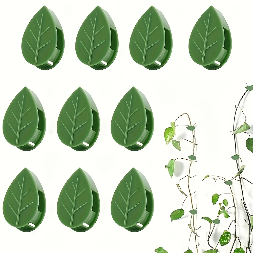 10 Stück Ranken-Wandclips, selbstklebender Pflanzenhalter, praktisches Gartenpflanzen-Befestigungswerkzeug für die Heimdekoration Image