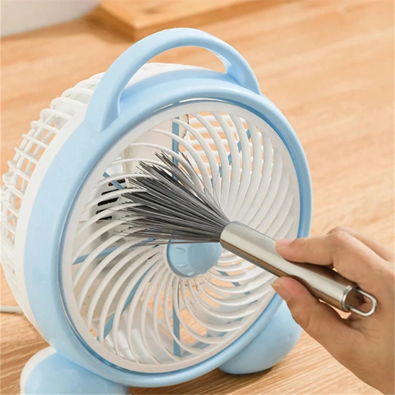 1/2 Stück multifunktionale Reinigungsbürste mit Stahlgriff, tragbare Haushaltsreinigungsbürste für Haushaltsgeräte, Küche, Badezimmer Image