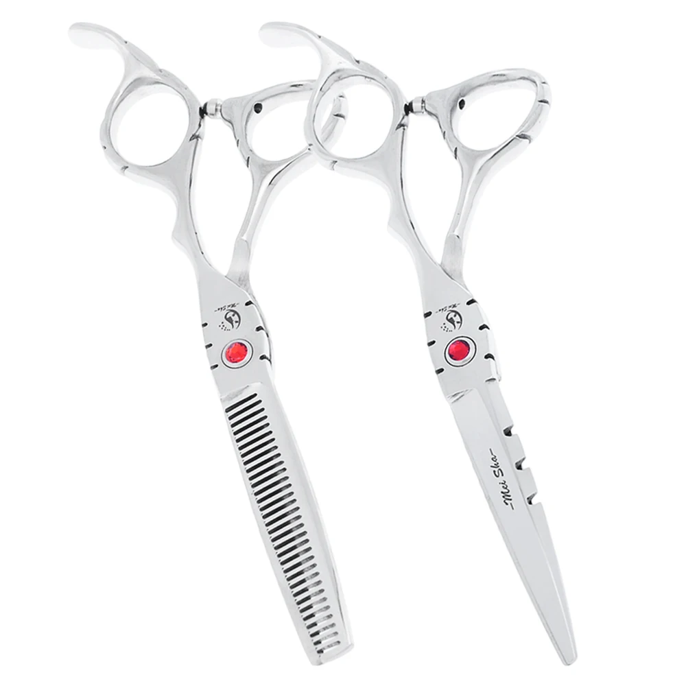 5,5/6,0 Zoll professionelle Haarschneideschere, Effilierschere, japanischer Stahl 440c, Salon-Friseur-Styling-Scheren-Set A0017A Image