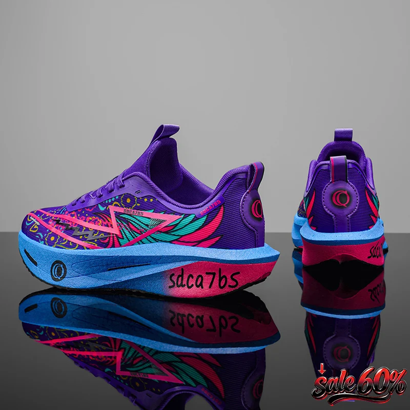 Scarpe da Corsa 2026 con Ammortizzazione ad Aria, Scarpe da Jogging con Piastra in Carbonio, Scarpe da Maratona Uomo, Sneakers Sportive Traspiranti Leggere Antiscivolo Donna