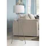 Lite Source Tullio Polished Steel Tripod Floor Lamp