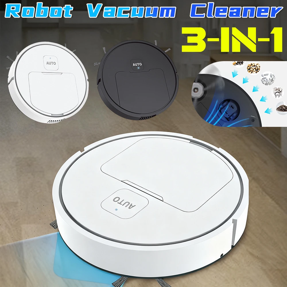 Wiederaufladbarer Kehrroboter, automatische Reinigung, Kehrmaschine, 3-in-1-Staubsauger, Wischen, Heimbüro, elektrische Kehrmaschine, Neu Image