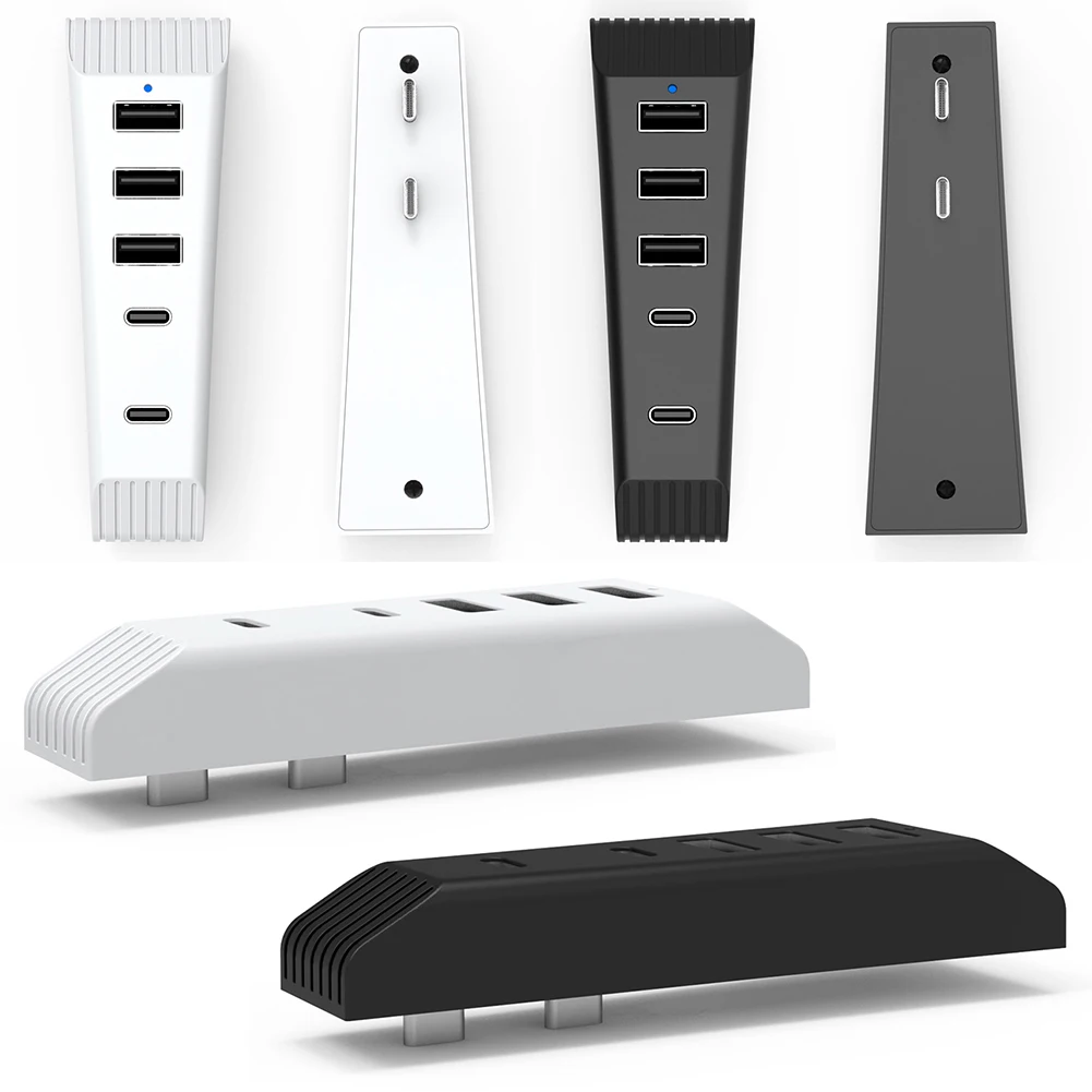Hub USB a 5 Porte ad Alta Velocità, Estensore USB Extra con 3 Porte USB + 1 Porta Type-C + 1 Porta Type-C 3.1 per Console di Gioco Playstation 5 Slim