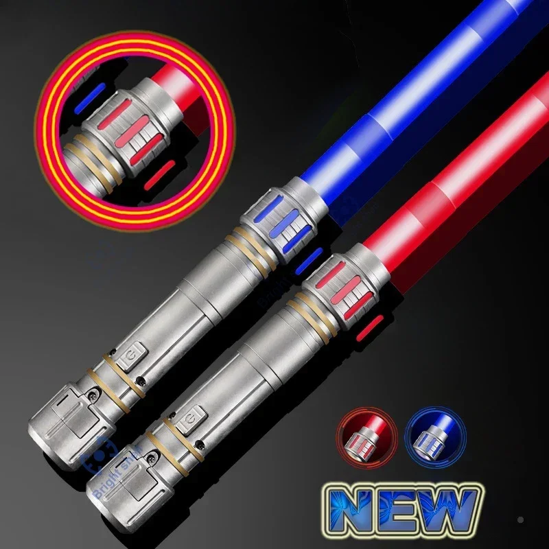 Spada Laser 80cm RGB spada Laser giocattoli spada leggera 7 colori cambia bambini forza telescopica FX FOC Blaster giocattoli spada Jedi regalo per ragazzi