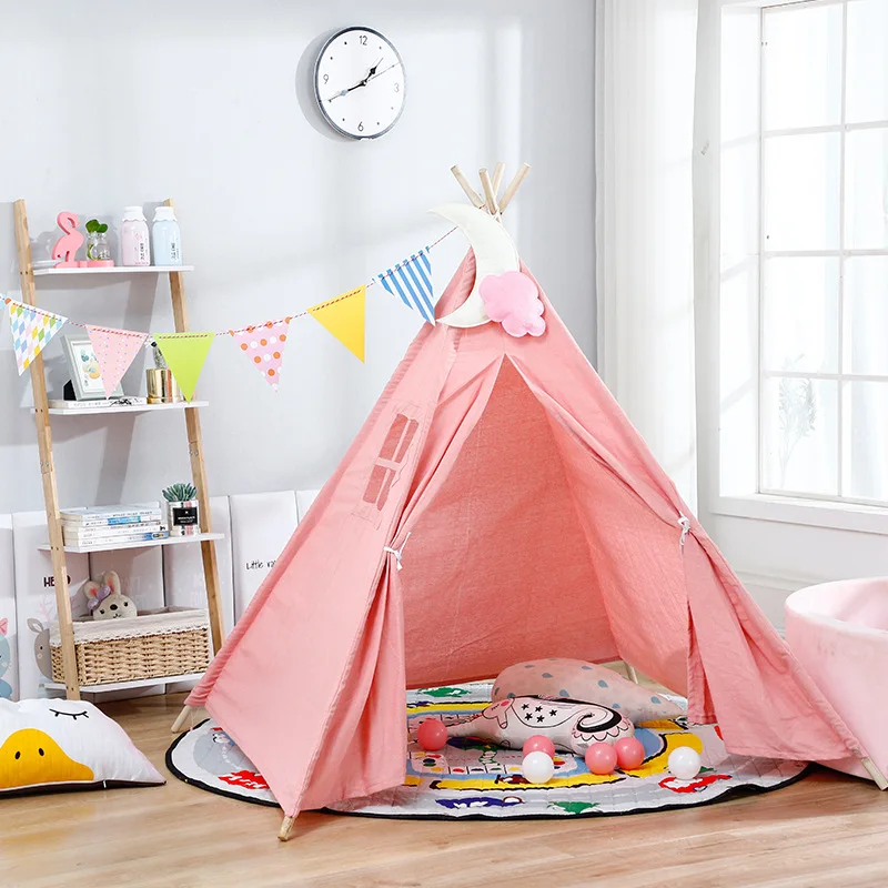 1,35 Meter Kinderzelt Indoor Unterhaltung Ethnischer Stil Kinder Kleines Zelt Spielzeughaus Out Picknick Picknickzelt Image
