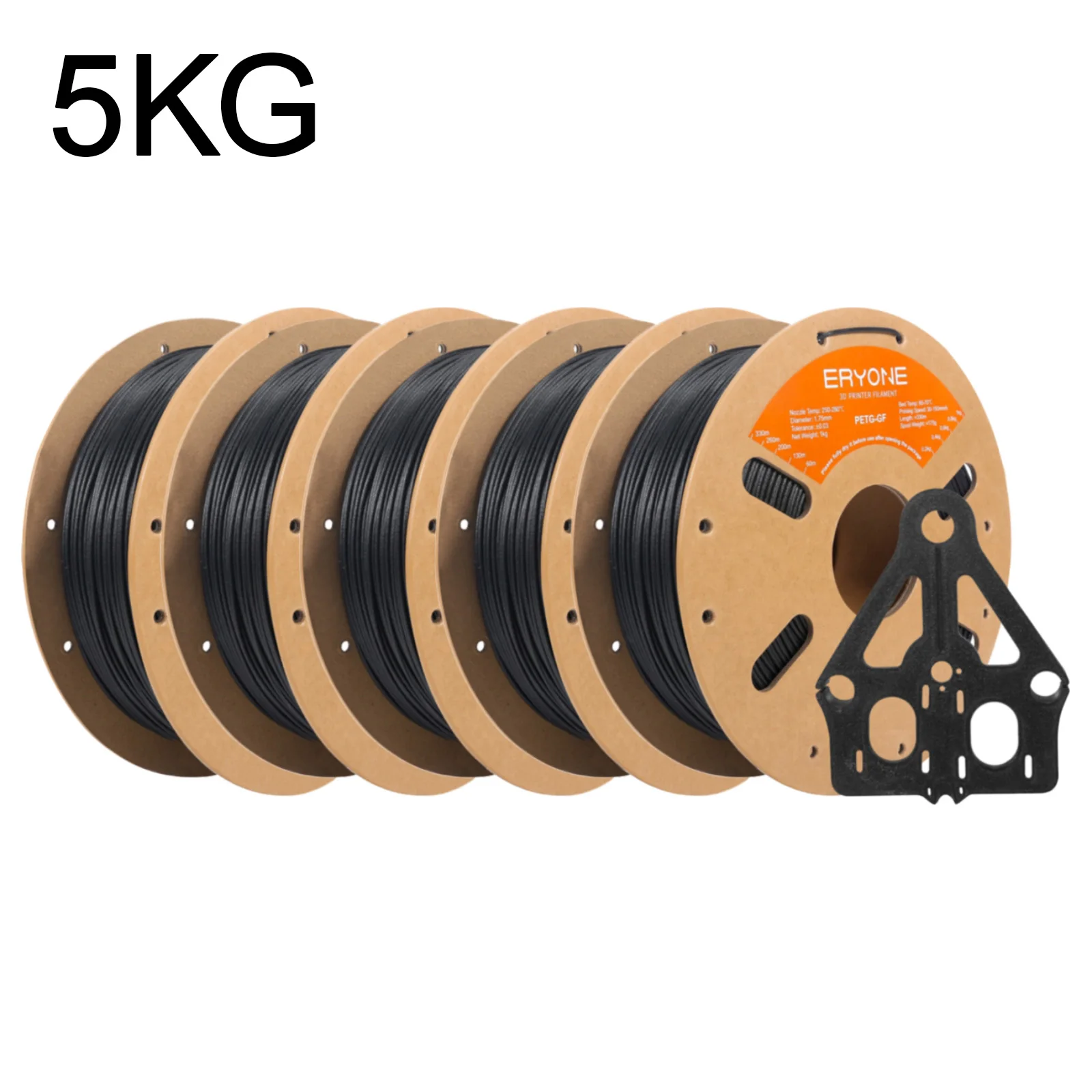 ERYONE 5KG PETG Glasfaser-Filament 1,75mm +/- 0,03mm, 3D-Druck-Filament PETG GF, 1kg (2,2 LBS)/Spule Image