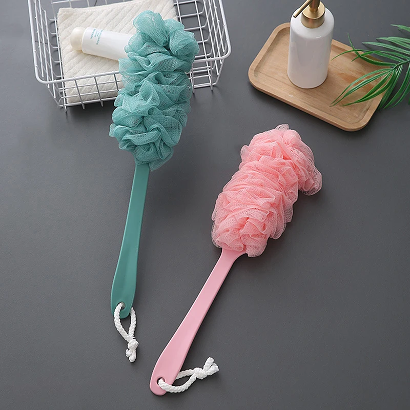 Schwämme Weiche Mesh Bad Dusche Bürsten Lange Griff Zurück Pinsel Körper Wäscher Dusche Hängen Körper Pinsel Bad Zubehör Für Erwachsene Image
