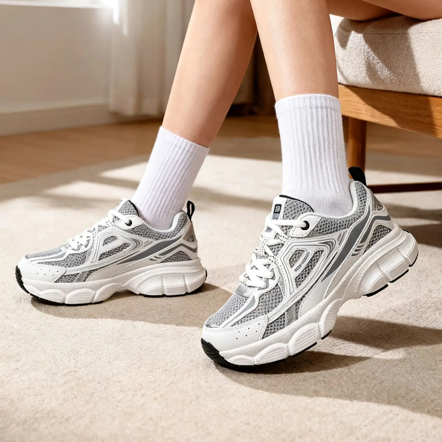Baasploa Frauen Laufschuhe Marke Plus Größe 35-42 Mesh Atmungsaktive Jogging Turnschuhe Leichte Anti-slip Outdoor Sport Schuhe