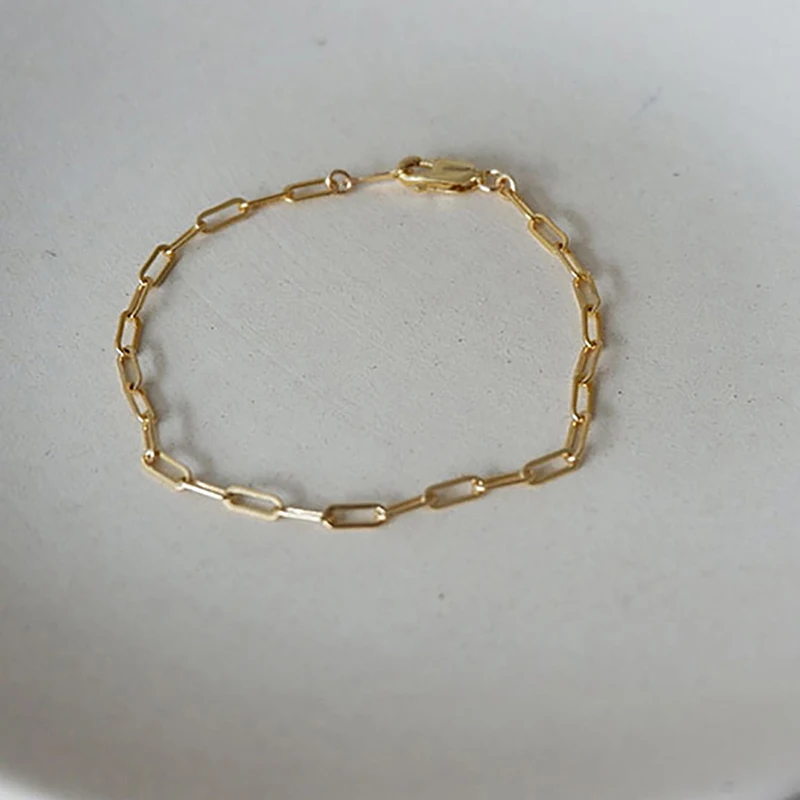 DWJ 18K Gold Oval Rechteckiges Armband für Frauen Geschenk Echt 925 Sterling Silber Original Hochzeit Party Hohe Qualität Edlen schmuck Image