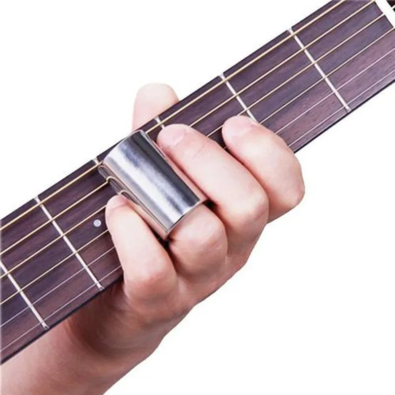 Edelstahl Metall Gitarre Slide Slider Finger Knick String Slides Ton für Gitarren saiten Instrumente Zubehör Image
