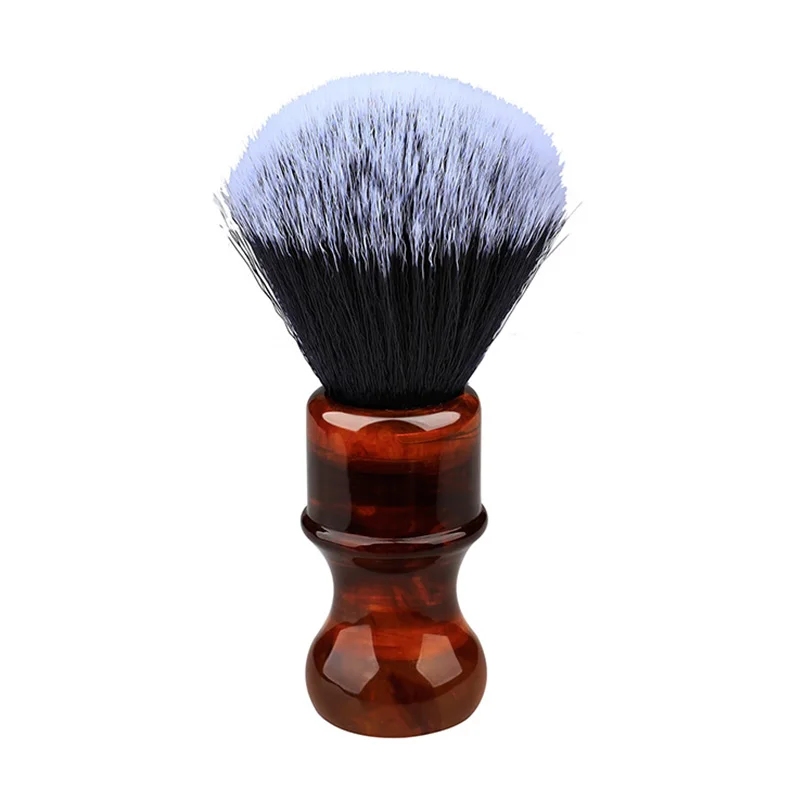 Rasierpinsel Silvertip Synthetisches Dachshaar mit Harzgriff Anbbas für Männer Professionelle Nassrasur 24 mm Bernstein Image