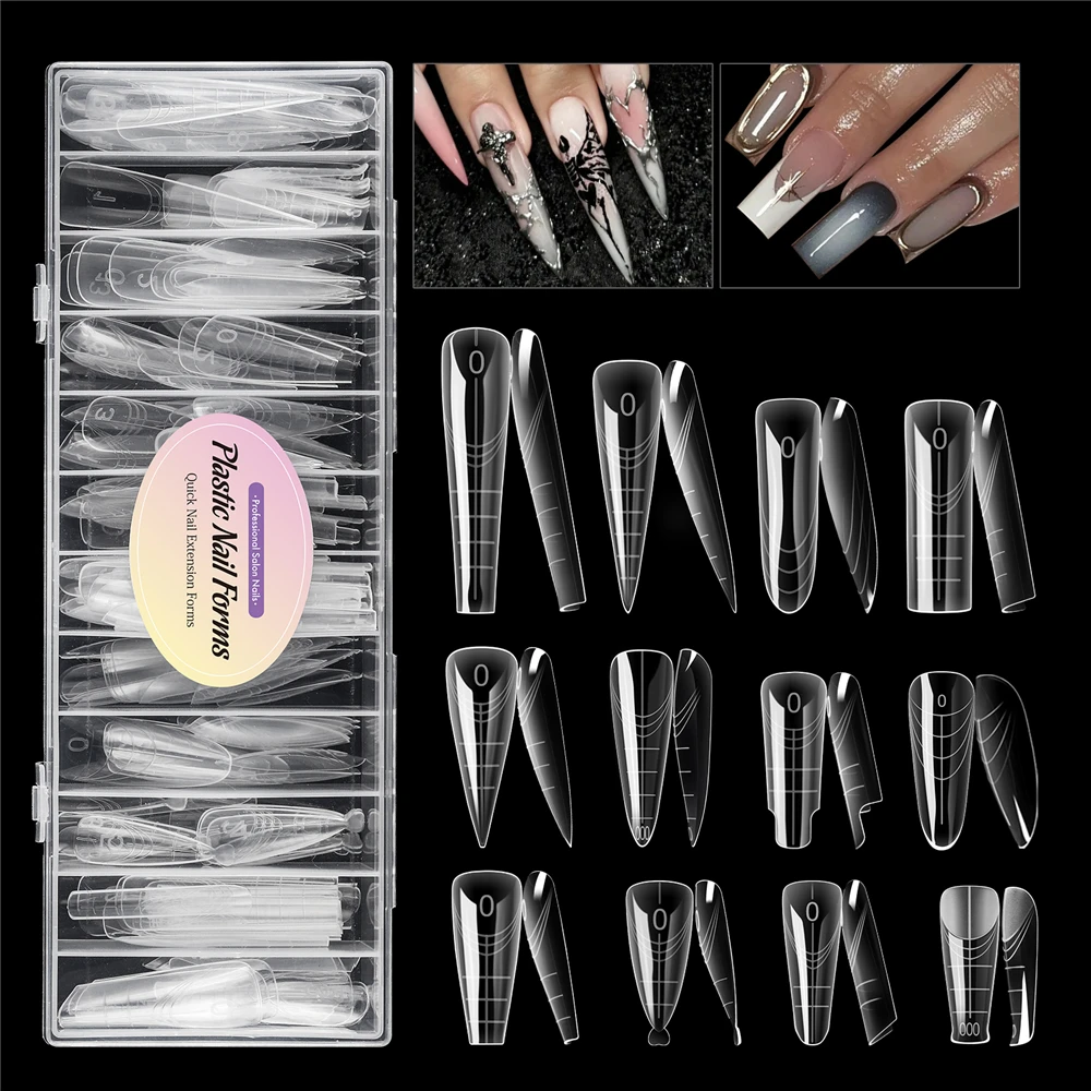 TP 168 teile/schachtel Dual Nagel Formen Modelle Poly Nagel Gel Volle Abdeckung Acryl Nagel Verlängerung System Falsche Nagel Tipps Maniküre Werkzeuge