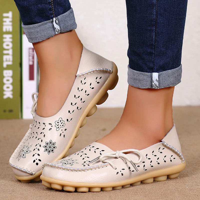 Echtes Leder Mode Frauen Wohnungen Oxford Flache Schuhe Mokassins Schuhe Frau Retro Krankenschwester Schuhe Walking Plus Größe Tenis feminino