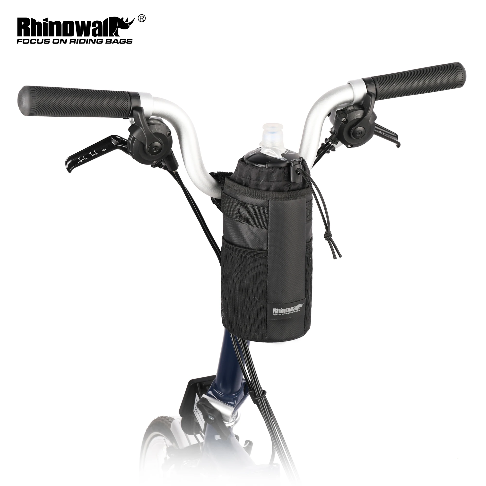 Rhino walk Fahrrad Wasser flasche Tasche für Brompton Fahrrad Radfahren Wasser flasche Trage tasche MTB Fahrrad Lenker Tasche Wate Zubehör Image