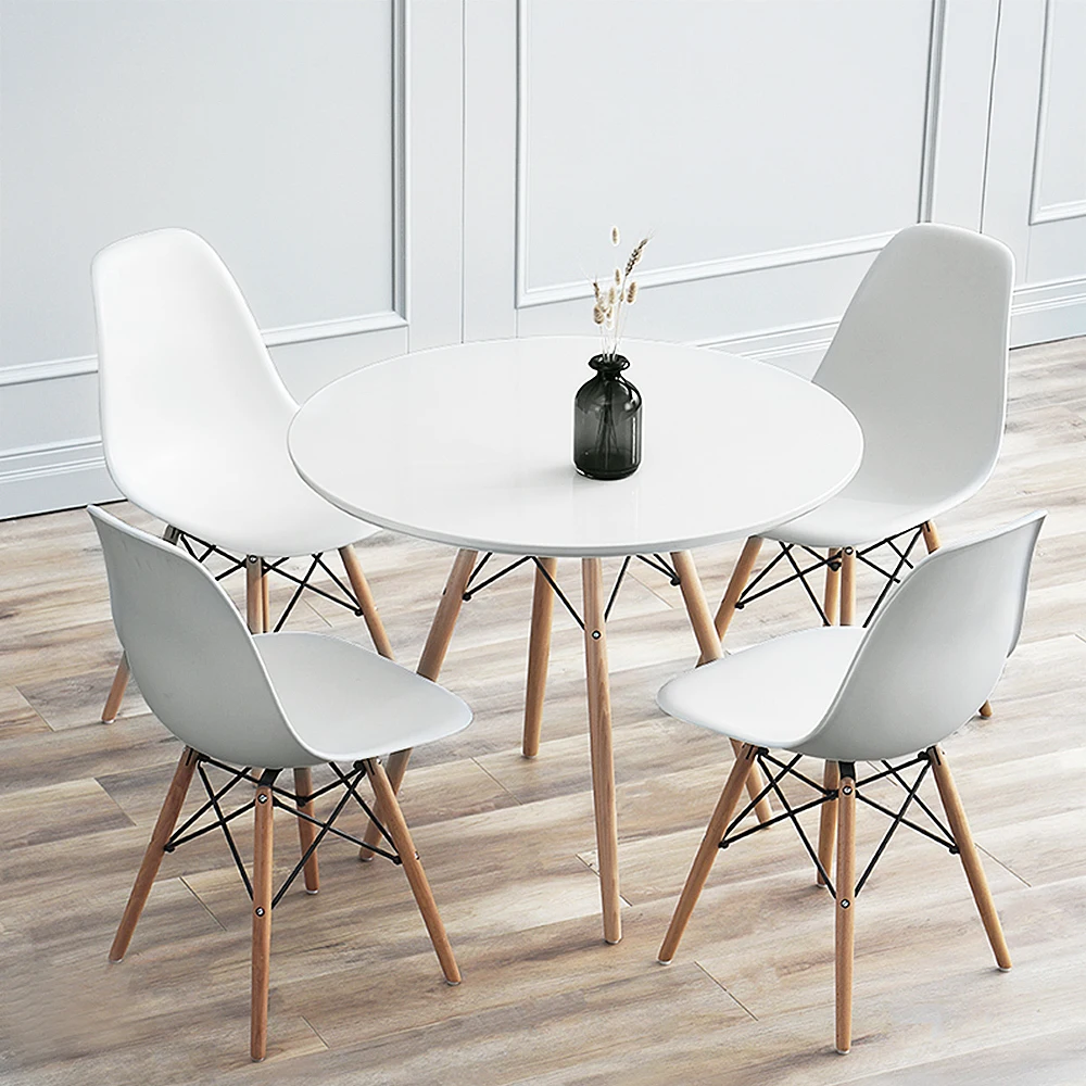 Runder Esstisch, einfacher runder Tisch, Esszimmermöbel, 70 cm runder weißer Esstisch, Frühstückstisch, Küchentisch