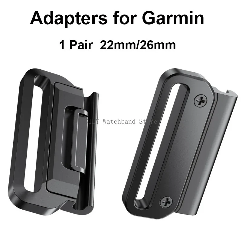 2 Stück Armband-Adapter für Garmin Tactix 7Pro Fenix 7X 6X 7 5 6 Pro Uhrenanschluss Easyfit Schnallenanschlüsse 3HR Metalladapter Image