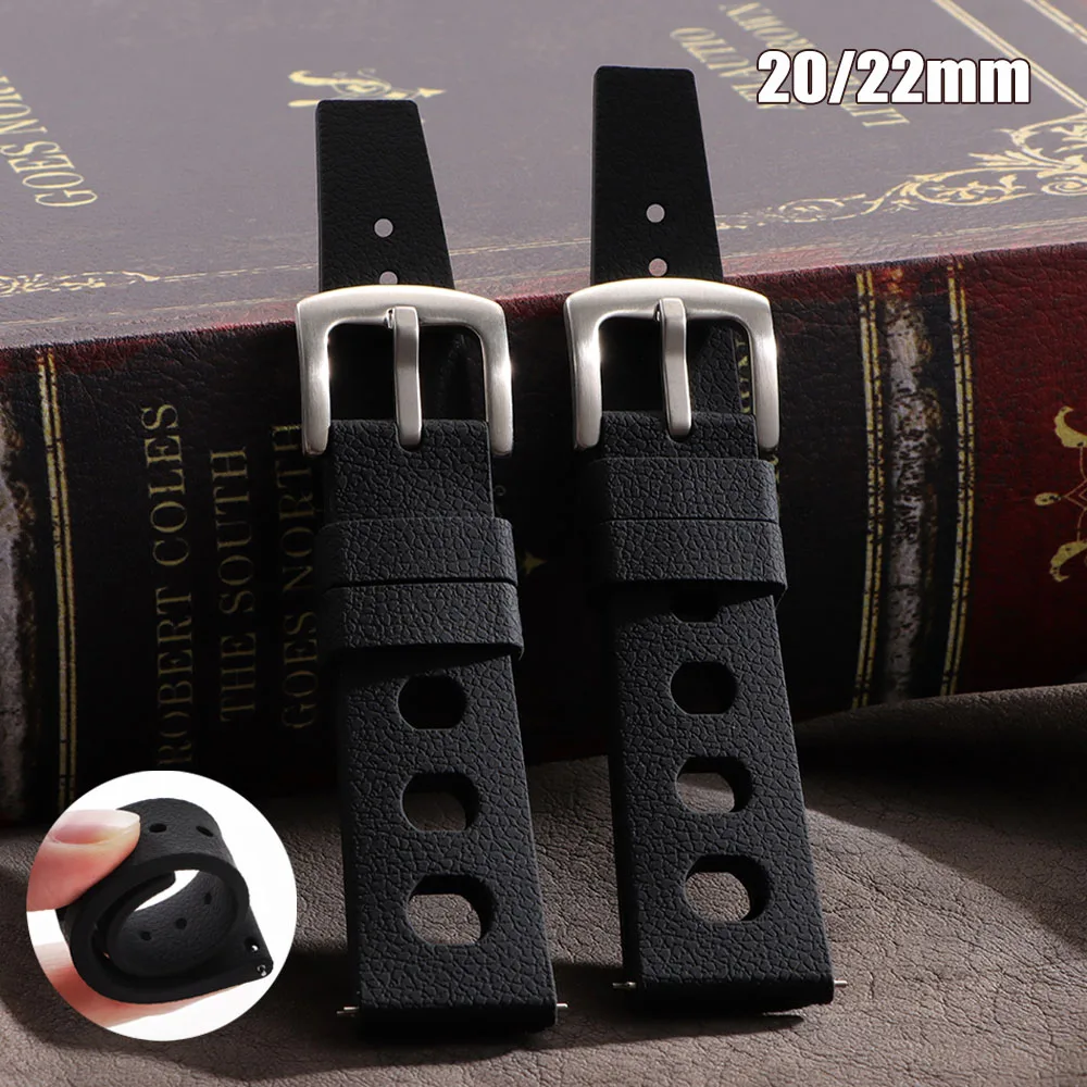 Quick Release Silikon Uhr Band 20mm 22mm Tropical Weiche Neue Design Gummi Strap Frauen Männer Universal Armband uhr Zubehör Image