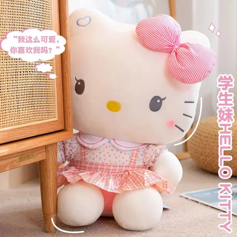 @2 Stil Hello Kitty Anime Hello Kitty Stofftiere Plüschtier Weiches Kissen Geburtstagsgeschenke für Mädchen Kawaii Hello Kitty Plüschpuppen