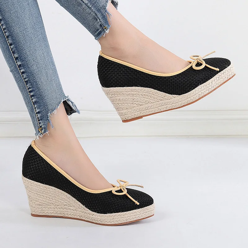 Mode High Heels Frauen Party Schuhe Marke Frauen Keile Schuhe Elegante Damen Pumps Casual Frau Keile Plus Größe 42, A3546