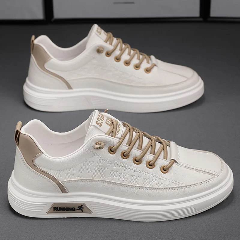 Frühling einfache Herrenschuhe Herren koreanische Version vielseitige Low Top weiße Schuhe Freizeitschuhe Herren Sport Board Schuhe