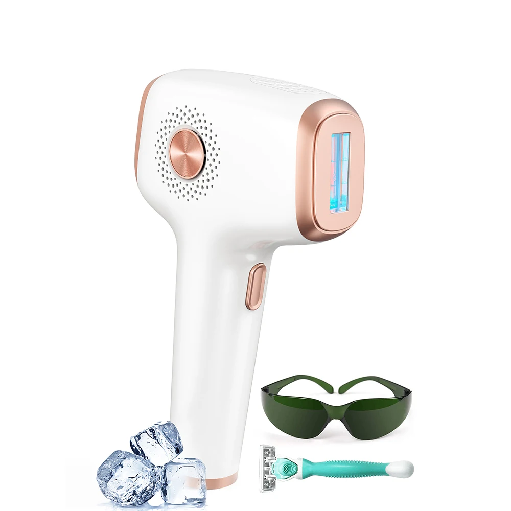 Innza Haaren tfernung mit Eis kühlung Pflege funktion für Frauen permanent, 999,999 Blitze schmerzlos IPL Haaren tfernungs gerät Image