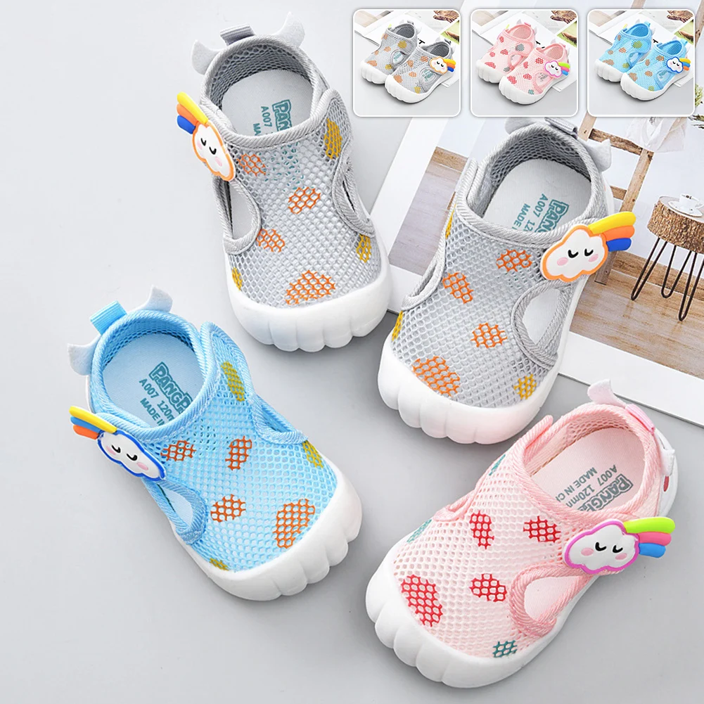Cartoon Mesh Rutschfeste Baby Atmungsaktive Schuhe für Frühling Sommer Hohe Elastische Bequeme Schuhe Kinder Schuhe Zum Lernen Gehen