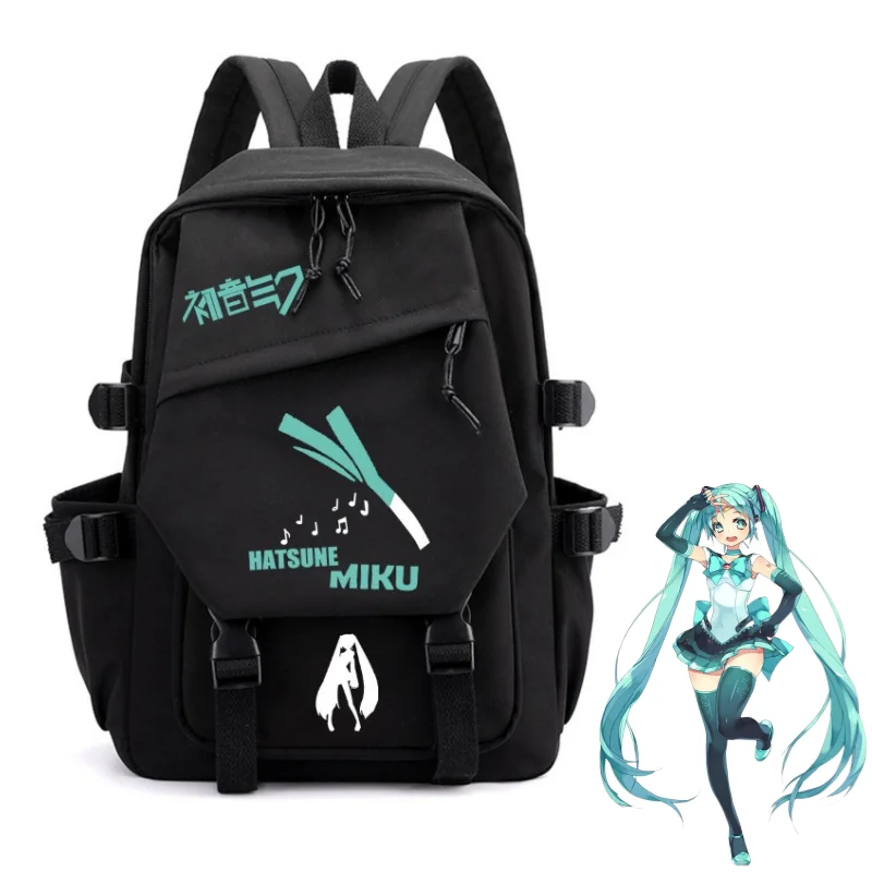 Hatsune Miku Miku Anime périphériques dessin animé sac d'école sacs d'école créatifs pour étudiants masculins et féminins sac à dos de grande capacité