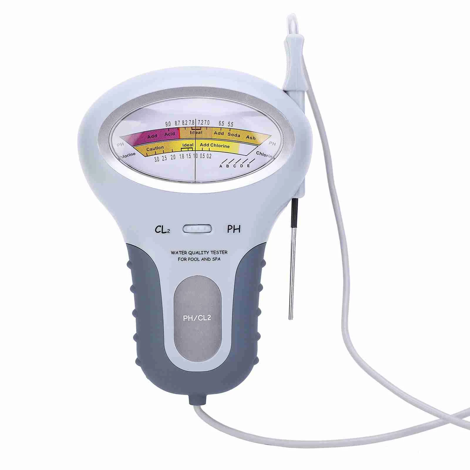 2-in-1 PH-Chlormessgerät Chlortester PH-Tester Chlorwasserqualitätsprüfgerät CL2 Messgerät für Pool-Schwimmzubehör Image