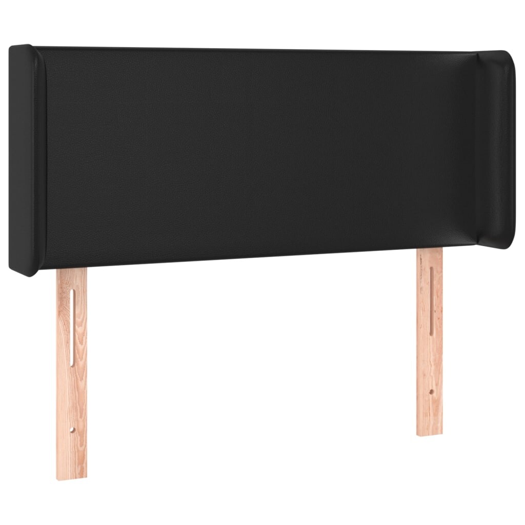 Décoshop26 - Kopfteil Schlafzimmeraccessoire LED-Möbel 103 x 16 x 78/88 cm schwarzes Kunstleder TDL0200731 Image