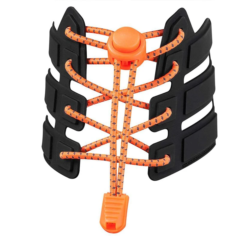1 paar Farbige Punkte Runde Schnürsenkel Elastische Kunststoff Schloss Wandern Sport Keine Krawatte Schnürsenkel Erwachsene Kinder Schuh Zubehör Gummiband Image