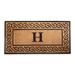 Hanna Scroll Border Monogrammed Door Mat - 30" x 48", J - Frontgate