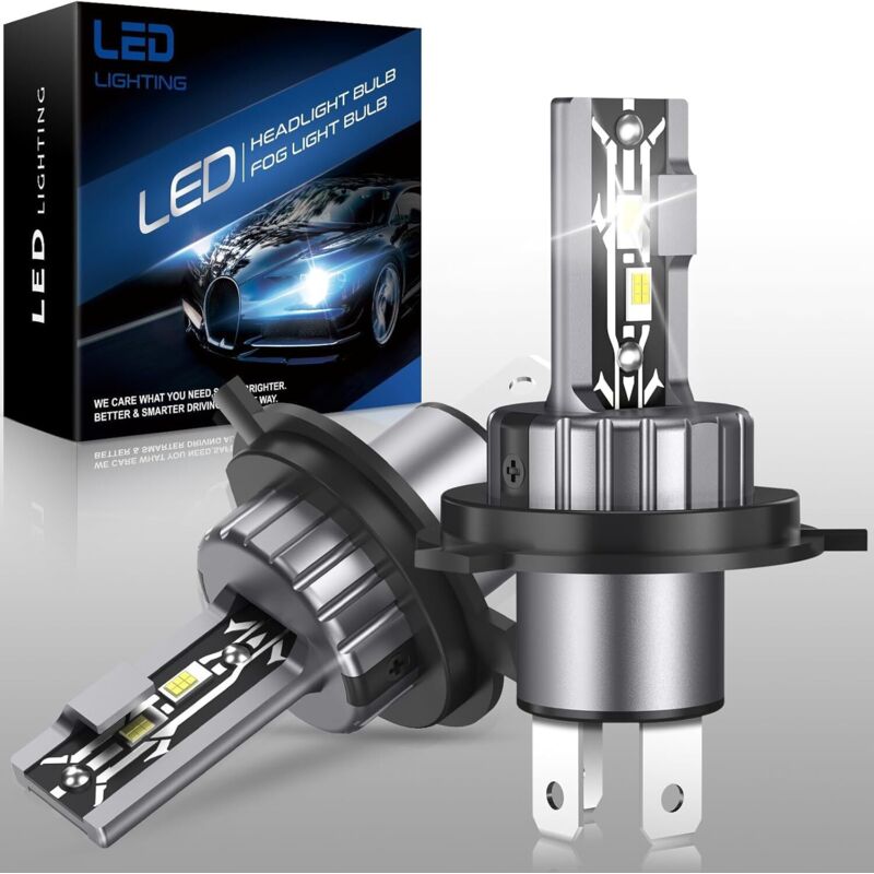 Aiperq - Lampadina Led H4 20w 6000k 12v Bianco Freddo Lampadina Led H4 Ip68 Impermeabile Lampadine Per Fari Auto H4 Lampade Di Ricambio Per Auto Per Lampadine Alogene E Kit Xeno 2 Lampadine