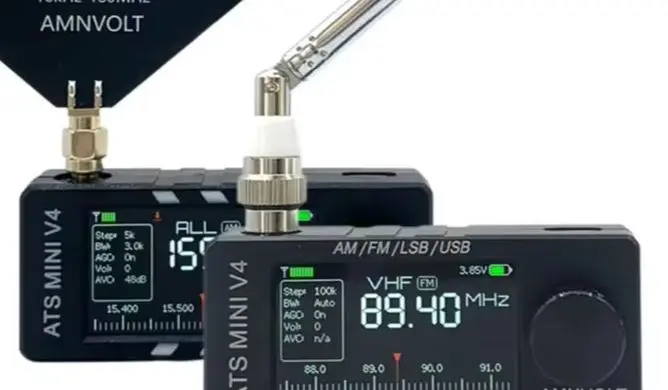 Für AMNVOLT V4 ATS-MINI-SI4732 Radio ALL Band-DSP Radio FM AM/SSB LSB USB Empfänger, Eingebauter Hi-Z Kopfhörerverstärker-Schaltkreis Image