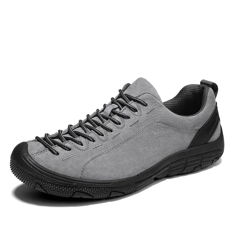 Echtes Leder männer Schuhe Im Freien Nicht-slip Turnschuhe Atmungs Große Größe Casual Schuhe Mode Wohnungen Boot Schuhe Männer müßiggänger