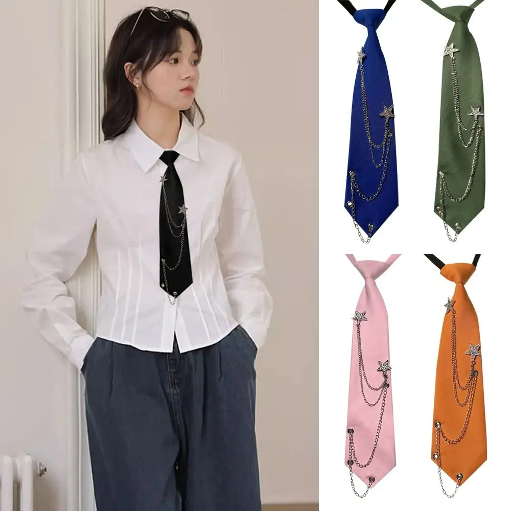 Mode vorgebunden JK Krawatte Punk JK Preppy Star Chain Krawatte verstellbare Uniform Hemd Krawatte Schuluniform