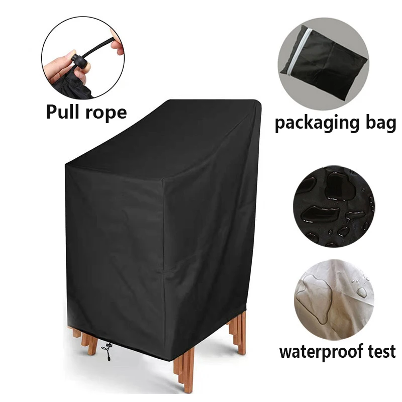 1PC Gestapelt Stuhl Staub Abdeckung Lagerung Tasche Outdoor Garten Möbel Schutz Hohe Qualität Wasserdicht Staubdicht Stuhl Organizer