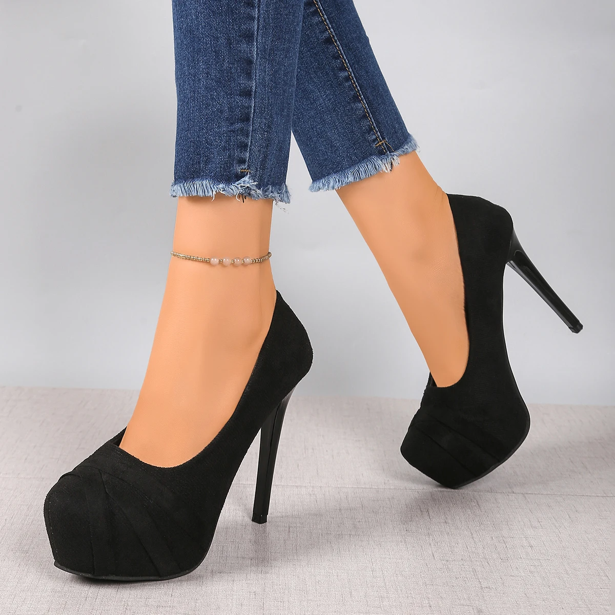 Sexy klassische High Heels Damen Sandalen Damen Sexy High Heels Elegante edle High Heels Damen Party Schuhe Größe 34-42