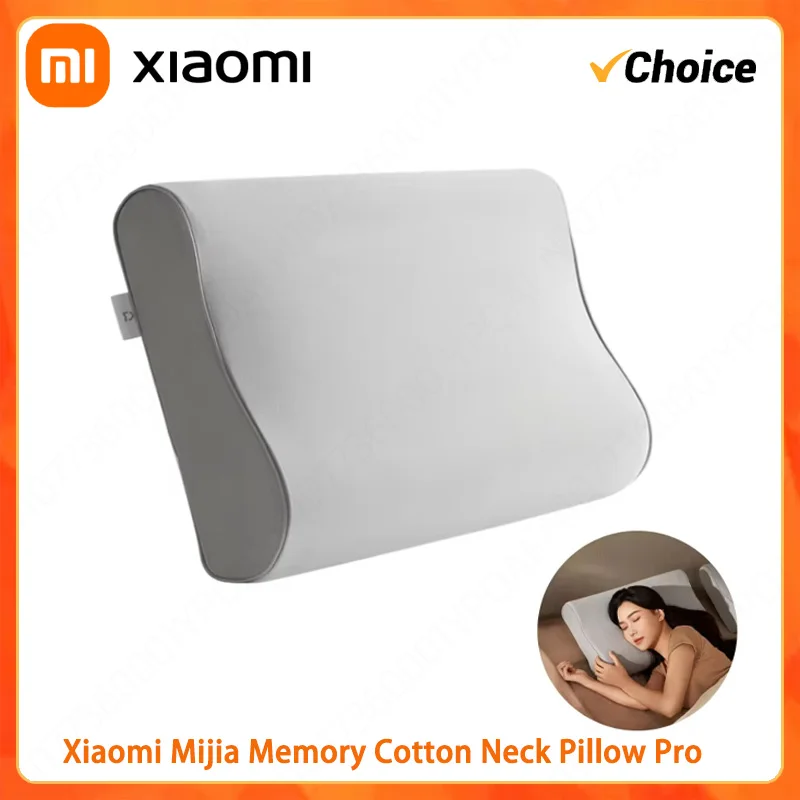 Xiaomi Mijia Memory-Baumwoll-Nackenkissen Pro, weich, atmungsaktiv, antibakteriell, starke Unterstützung, 9 cm, 11 cm, hohe, niedrige Kurve, nahtlose Passform Image