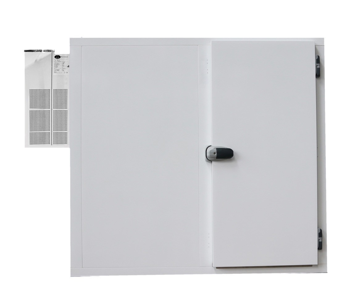 A&S polarny Kühlzelle Komplettset | 1800x2400x2210 mm | 6,8 m³ | mit winterfestem Huckepackaggregat, Kühlregal & Aufbau| Made in Germany |Gastronomie Kühlhaus Image