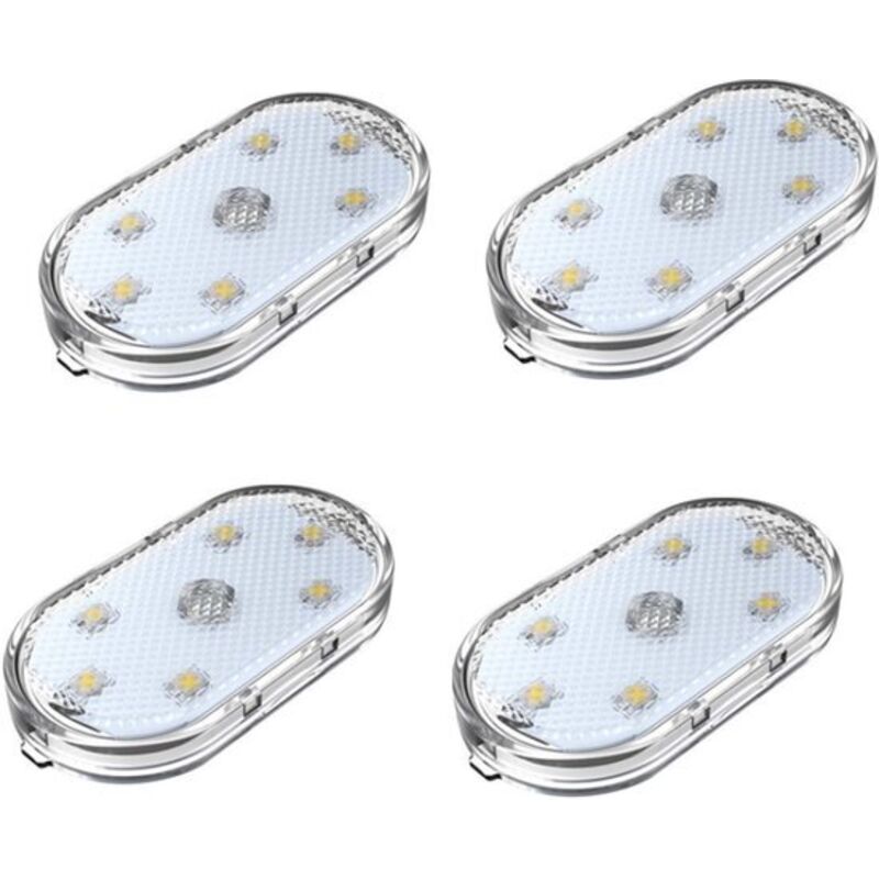Illuminazione A Led - Illuminazione A Led Per Auto - Confezione Da 8 Pezzi - Illuminazione Ambientale Interna A Led - Illuminazione Ambientale Interna A 7 Colori - Luce Di Lettura Per Auto Ricaricabil