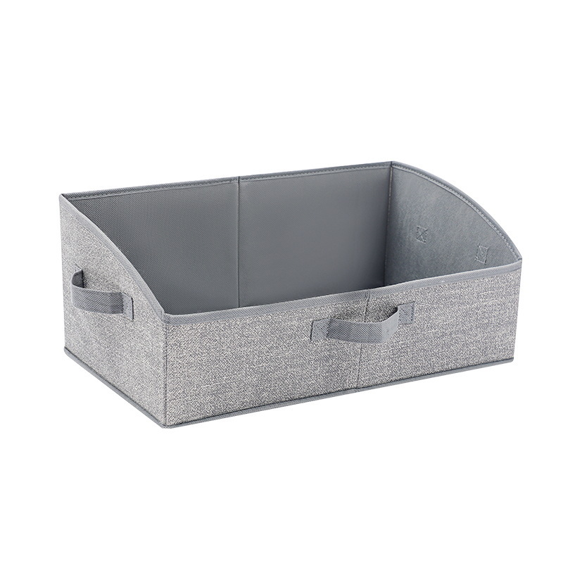 Cestini Portaoggetti Per Armadio, Confezione Da 2, Contenitori Portaoggetti Trapezoidali, Cestini Portaoggetti In Tessuto Con Manici, Cestini Portaoggetti Pieghevoli Per Vestiti, Grigio, Extra Large