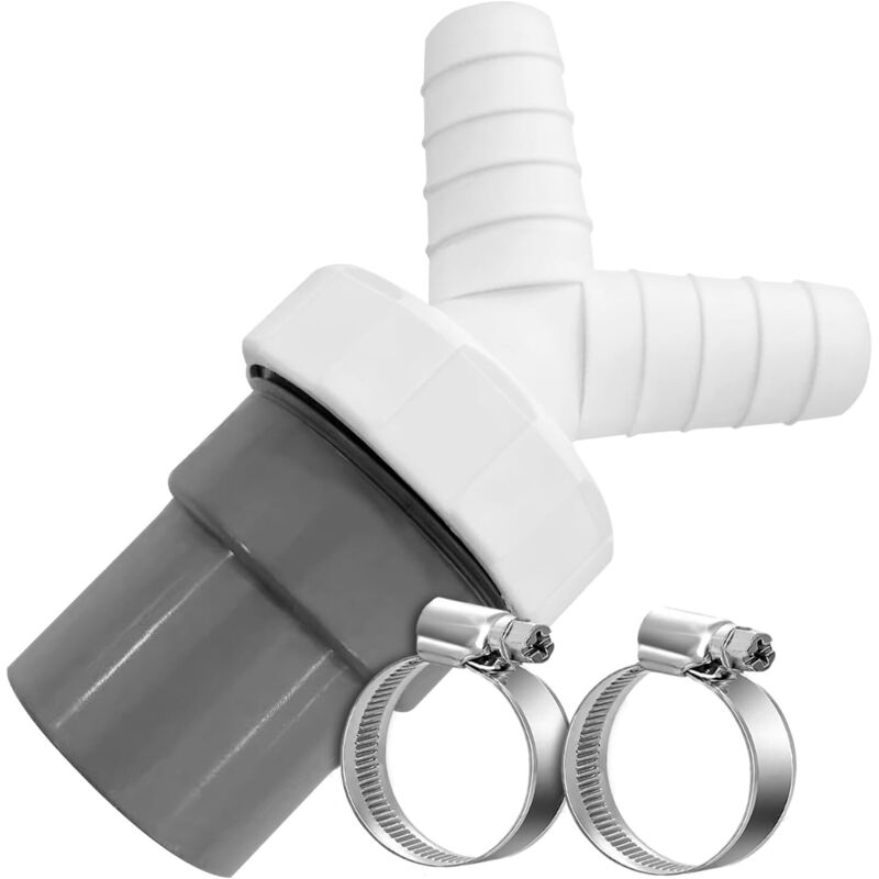 Adattatore Doppio Per Scarico Lavatrice Con Uscita Tubo Da 40 Mm E Ingresso Da 18-23 Mm - Adattatore A Y Per Lavastoviglie - Il Set Include 2 Fascette Stringitubo (20-32 Mm)