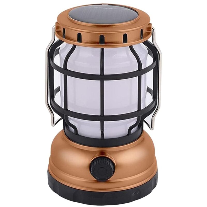 Lampada Solare Da Tenda Color Bronzo – Lampada Di Sopravvivenza Impermeabile Lampada Da Campeggio, Lampada Da Campeggio Ricaricabile Tramite Usb, Lampada Da Esterno, Lampada Solare, Adatta Per Campeg