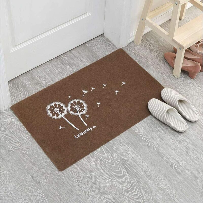 Zerbino Per Piedi Zerbino Zerbino Per Ingresso Zerbino Per Ingresso Zerbino Antipolvere Zerbino Antiscivolo Zerbino Per Ingresso Molti Motivi 50x80cm Quadrifoglio (tarassaco Del Caffè)